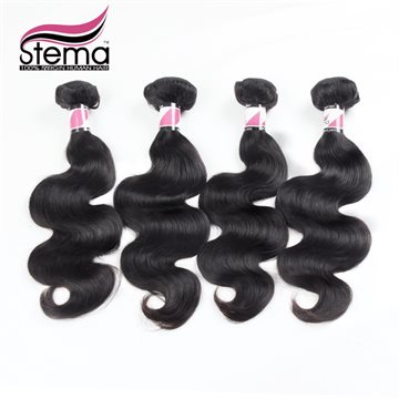 Free Shipping Stema Hair 4pcs/lot Brazilian Virgin Body Wave Human Hair Unprocessed Brazilian Virgin Hair Body Wave Extension