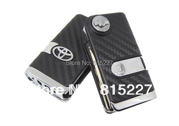 2 Buttons Modified Flip Remote Key Shell Case Car Key Blank for Toyota Corolla,Vios,RAV4 3D Carbon Fiber Sticker + Free Shipping