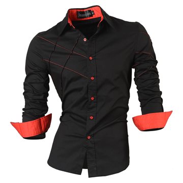 2016 casual shirts dress male mens clothing long sleeve social slim fit brand boutique cotton western button white black t 2028