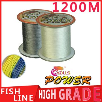 1200M Power Brand PE Multifilament Braided Fishing Line 4 Strands Carp Fishing Spearfishing Rope Cord