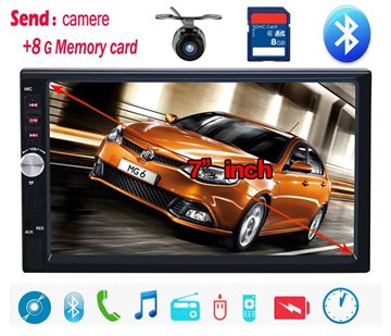 NEW 7'HD Touch Screen Car MP4 MP5 player BLUETOOTH hands free rear view camera automotivo free shipping