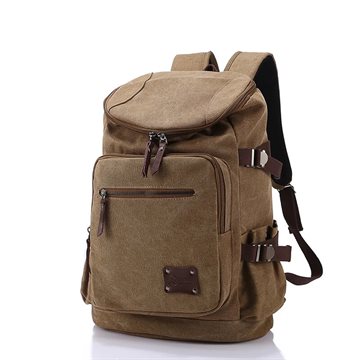 High Quality Men Backpack Zipper Solid Men's Travel Bags Canvas Bag mochila masculina bolsa sport school bags