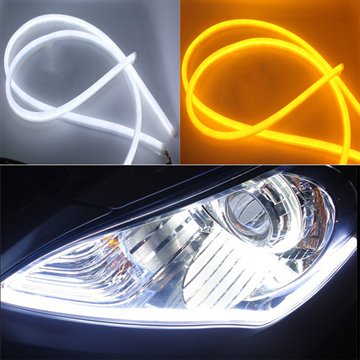2PCS/lot 30CM Flexible led Tube Strip White car-styling soft Daytime Running Light DRL Headlamp Universal Car lights