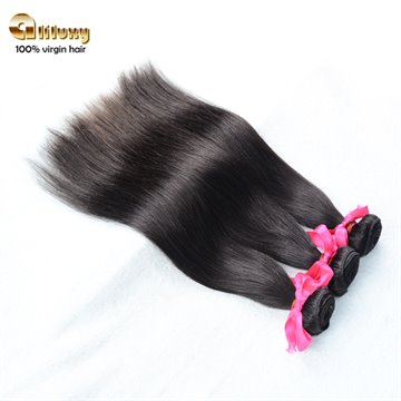 7a unprocessed hair, malaysian human hair extension , virgin straight weave ,3pcs/lot.color 1b#
