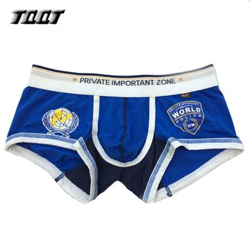 New fashion men's underwear un police print high quality men's boxers hot sale boxers for men total 4 colours 5U0408