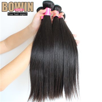 Best Quality Peruvian Virgin Hair Straight Grade 7A 3pcs lot Human hair weave 100g/pcs Color 1B