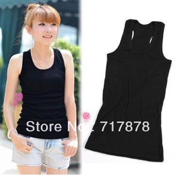 2016 New Arrival Basic Women Solid Tank Top Racer Back Cami Vest No Sleeve T-Shirt 10 Colors Free Shipping