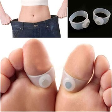10pcs = 5pairs Magnetic Silicon Foot Massage Toe Ring Weight Loss Slimming Easy & Healthy Free Shipping