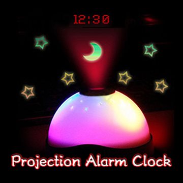 LS4G Hot sales Starry Digital Magic LED Projection Alarm Clock Night Light Color Changing horloge reloj despertador