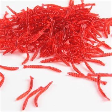 200 pcs/lot 2.0cm/0.04gram Smell red worm lures soft bait worms hot fishing takcle grub artificial lures FREE SHIPPING 21002