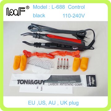 1 piece Hair Extension Fusion Iron Connector, LOOF L-688, Control Temperature,Black,hair connector tools