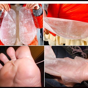 8pcs=4bag/lot Super Exfoliating Foot Mask Socks For Pedicure Sosu Socks Peeling For Foot Care Beauty Baby Foot Mask