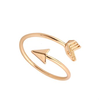 Min 1pc 2016 Fashion New Arrival Gold Silver and Rose Gold Brass Small Arrow Wrap Rings for Women Simple Rings JZ008