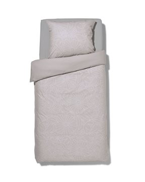 HEMA Dekbedovertrek Katoen 140x200/220 Beige Stiksel (taupe)