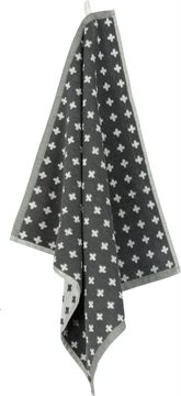 Home - Verzorging HEMA Keukendoek - 50 X 50 - Katoen - Grijs Kruisjes (donkergrijs)