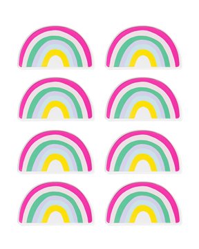 HEMA Gebaksbordje Regenboog 8 Stuks