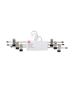 HEMA Broekhangers Metaal - 3 Stuks (zwart)